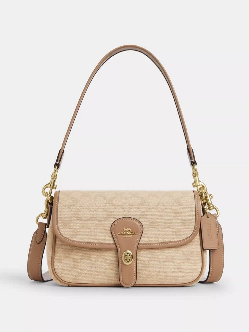 Coach Outlet Hadley Shoulder Bag With Signature Canvas